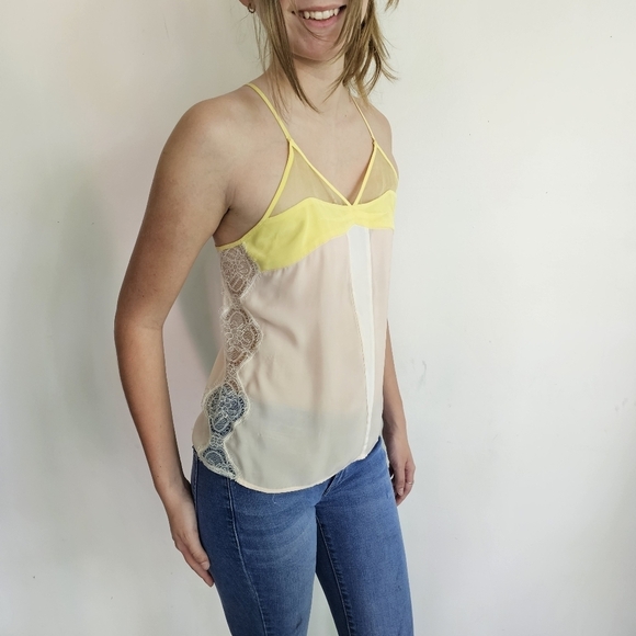 LAST CHANCE - Sandro Paris Silk Lace Slip Camisole - Picture 7 of 15